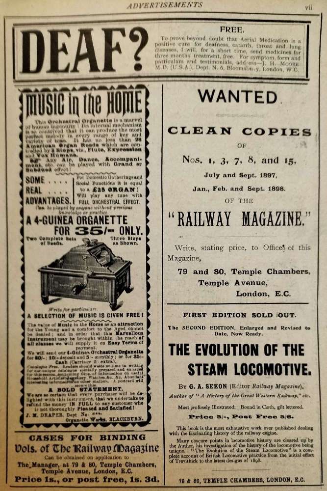 The Railway Magazine, November 1899 – Adverts | Roger Farnworth
